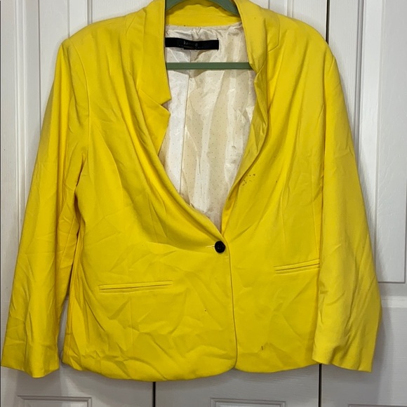 Bright Yellow Long Sleeve Blazer - Picture 1 of 8